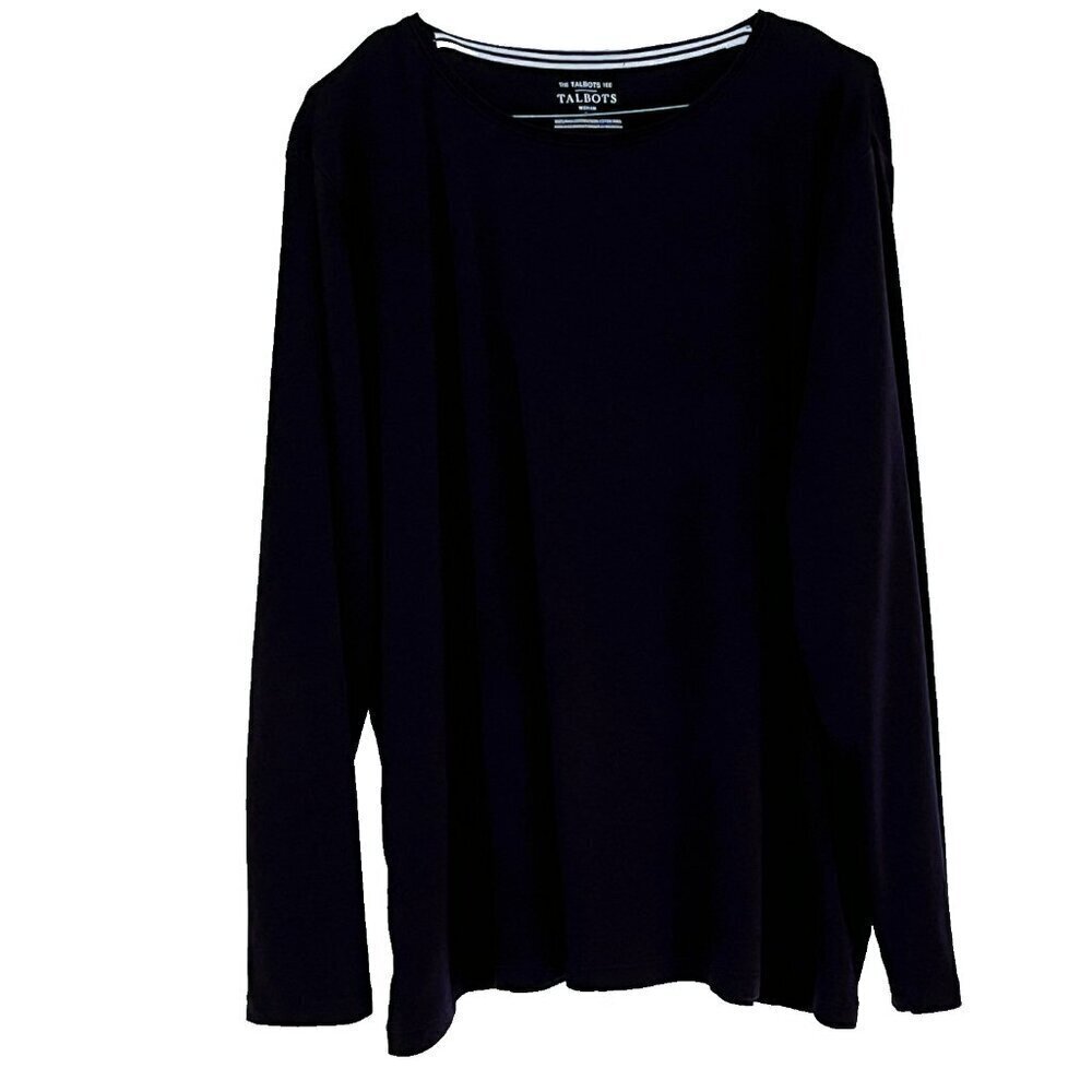 The Talbots Tee Woman 3X 100% Pima Cotton Stretch Navy Minimalist Capsule